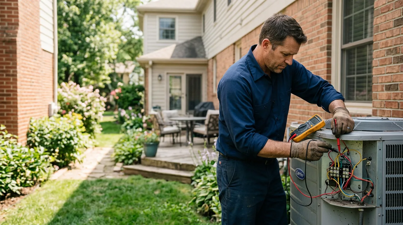 HVAC technician working near Papineau, IL